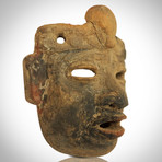 Ancient Pre-Columbian Authentic Clay Teotihuacan Mask // Museum Display