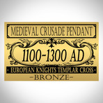 Ancient Medieval Authentic Templar Crusade Bronze Pendant // Museum Display