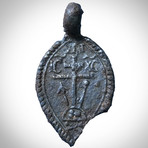 Ancient Medieval Authentic Templar Crusade Bronze Pendant // Museum Display