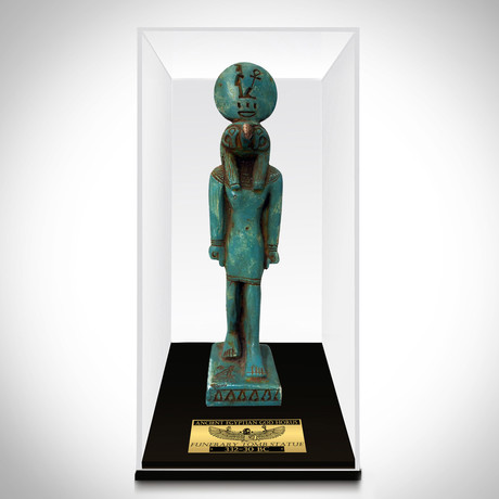 Ancient Egyptian Authentic Painted God Horus Ushabti Tomb Statue // Museum Display