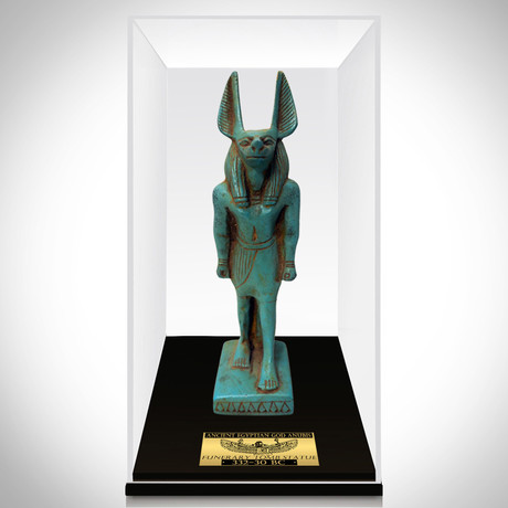 Ancient Egyptian Authentic Anubis Painted Tomb Statue // Museum Display (Statue Only)