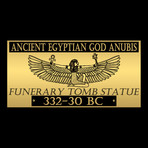 Ancient Egyptian Authentic Anubis Painted Tomb Statue // Museum Display (Statue Only)