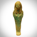 Ancient Egyptian Authentic Glazed Ushabti Tomb Statue // Museum Display (Statue Only)