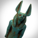 Ancient Egyptian Authentic Anubis Painted Tomb Statue // Museum Display (Statue Only)