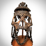 Tibetan Necromancer Authentic Human Skull Mask // With Display Stand