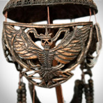 Tibetan Necromancer Authentic Human Skull Mask // With Display Stand