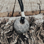 They Eye Of Odin Damascus Pendant // Round & Faceted