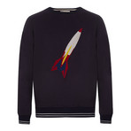 Hymn Placement Embroidered Rocket
Sweat // Navy (L)