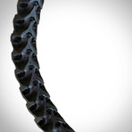Rattlesnake Authentic Bone Necklace (Black)