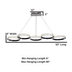 Modern Design // 5 Hoop LED Chandelier