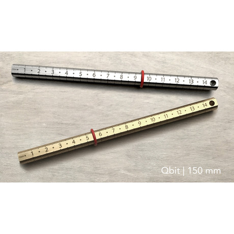Qbit Ruler // Stainless Steel (75mm)
