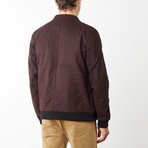 The Hague Zipped Front Bomber // Oxblood Red (M)