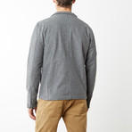 Jerry Cropped Modern Officers Jacket // Heather Gray (L)