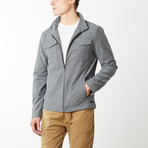 Jerry Cropped Modern Officers Jacket // Heather Gray (S)
