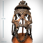 Tibetan Necromancer Authentic Human Skull Mask // With Display Stand