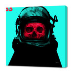 Space Pirate Cyan // Stretched Canvas (16"W x 16"H x 1.5"D)