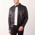 Zachary Leather Jacket // Black (2XL)