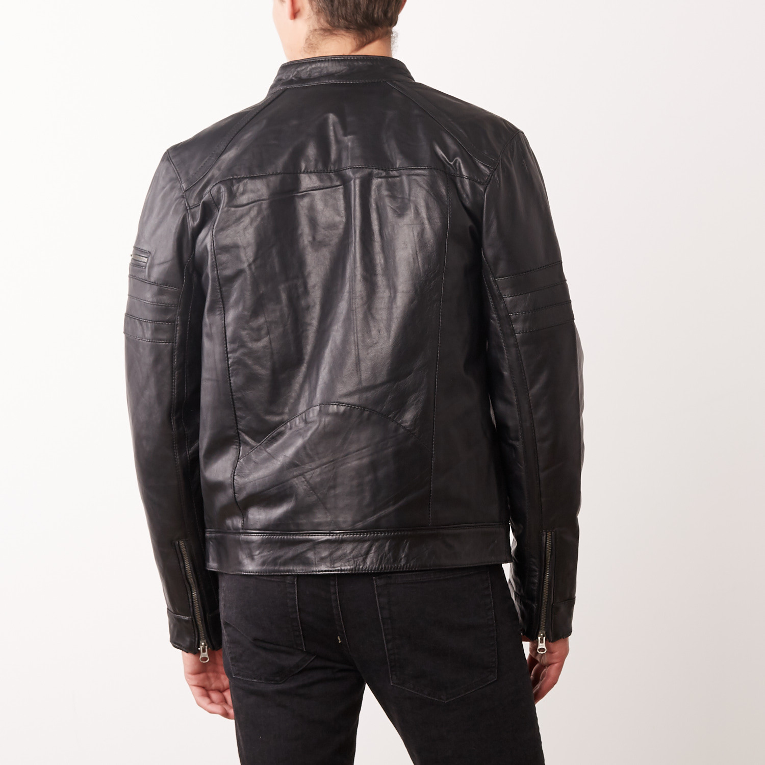 Zachary Leather Jacket // Black (S) - Helium - Touch of Modern