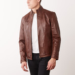 Lorenzo Leather Jacket // Chestnut (XL)