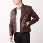 Giuseppe Leather Jacket // Pepsi (2XL)