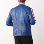 Luke Leather Jacket // Blue (3XL)