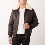 Jody Leather Jacket // Red + Brown (M)