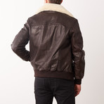 Jody Leather Jacket // Red + Brown (L)