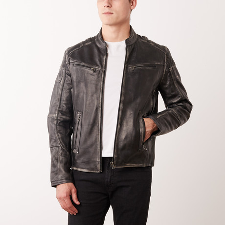Clark Leather Jacket // Gray (S)