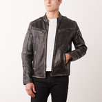 Clark Leather Jacket // Gray (XL)