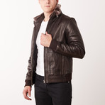 Eldridge Leather Jacket // Brown (2XL)