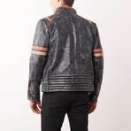 Murray Leather Jacket // Stonewash Black (M)