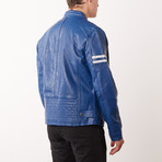 Truman Leather Jacket // Blue (L)