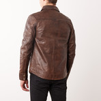 Carlo Leather Jacket // Brown (3XL)