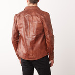 Jacob Leather Jacket // Tan (L)