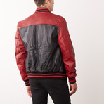 Arnold Leather Jacket // Red + Black (L)