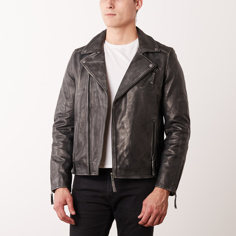 Kelly Leather Jacket // Gray (XL)