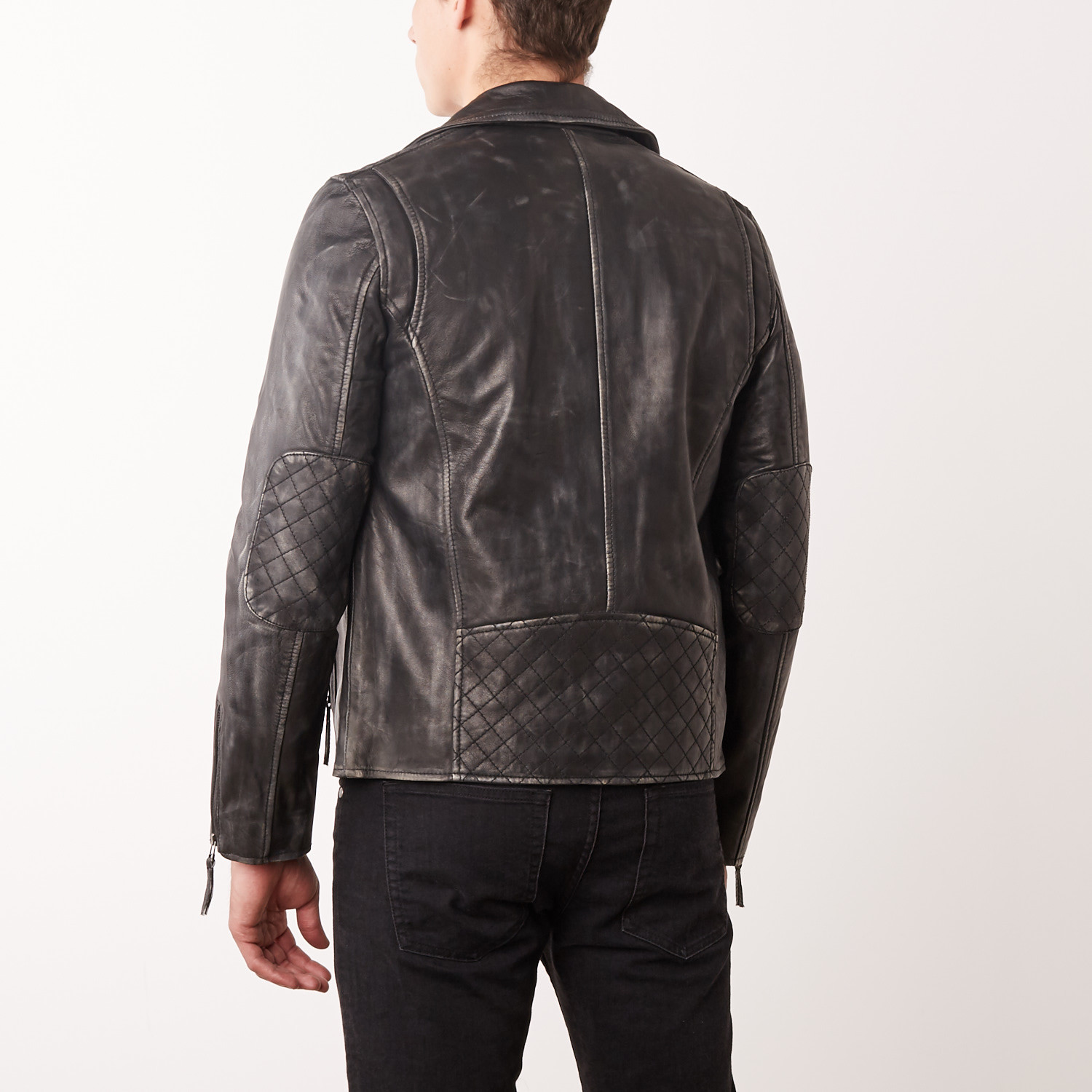 Kelly Leather Jacket // Gray (L) - hElium - Touch of Modern