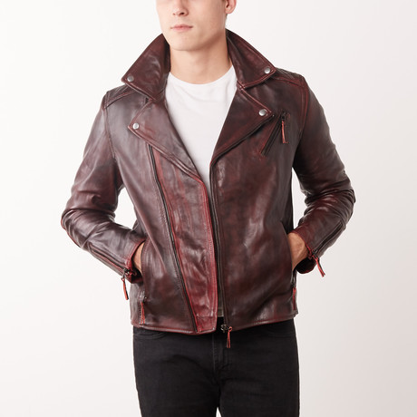 Benton Leather Jacket // Pepsi (S)