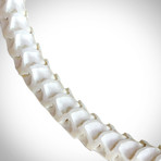 Rattlesnake Authentic Bone Necklace (Black)