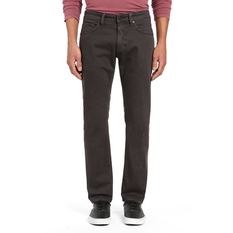 Marcus Slim Straight-Leg Jeans // Dark Brown Washed Comfort (28WX32L)
