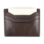 Smooth Leather Open Side Card Holder Wallet // Orange