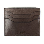 Smooth Leather Open Side Card Holder Wallet // Orange