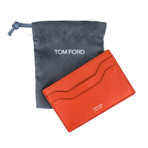 Tom Ford // Small Grained Leather Card Holder Wallet // Burnt Orange
