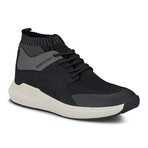 Knit Sock Fabric Mesh Fashion Sneaker // Black (US: 9)
