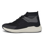 Knit Sock Fabric Mesh Fashion Sneaker // Black (US: 11)