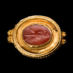 Original Roman Gold Ring + Eagle Intaglio