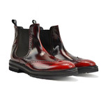 Luciano Chelsea Boot Wingtip // Polished Red (Euro: 47)