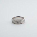 Argentium Sterling Silver Ring // Flat Briad (7)