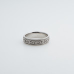 Argentium Sterling Silver Ring // Open Chain (7.5)