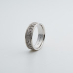 Argentium Sterling Silver Ring // Scroll (7.5)
